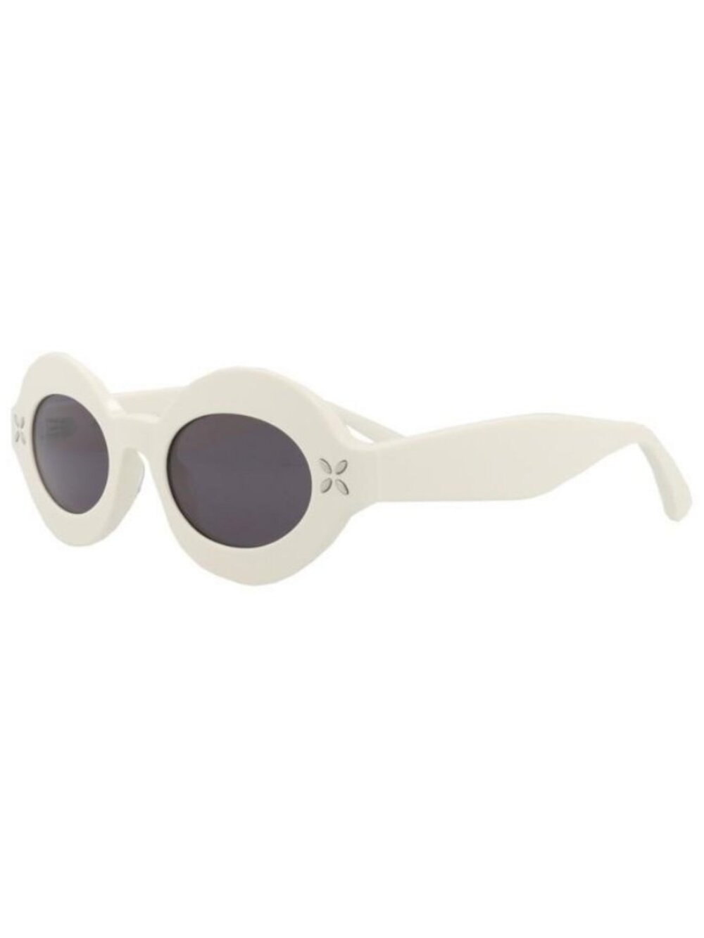 New Alaia Womens Round/Oval Ivory Ivory Grey Fashion Designer Sunglasses